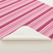 Roze strepen sherpa deken (3/4)