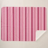 Roze strepen sherpa deken (Voorkant (horizontaal))