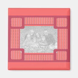 roze strepen sjabloon magneet