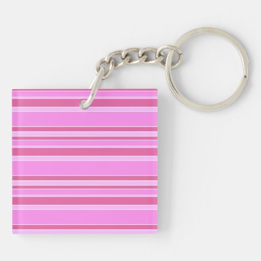 Roze strepen sleutelhanger (Achterkant)
