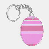 Roze strepen sleutelhanger (Voorkant Links)
