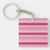 Roze strepen sleutelhanger (Voorkant)