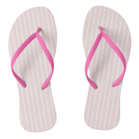 Roze strepen slippers teenslippers (Voetbed)