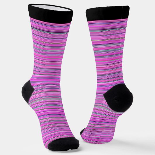 Roze strepen sokken (Gebogen)