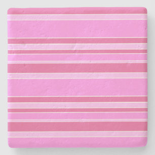 Roze strepen stenen onderzetter