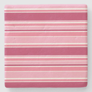 Roze strepen stenen onderzetter