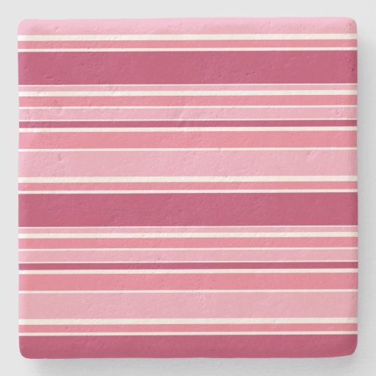 Roze strepen stenen onderzetter (Voorkant)