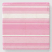 Roze strepen stenen onderzetter (Voorkant)