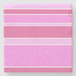 Roze strepen stenen onderzetter