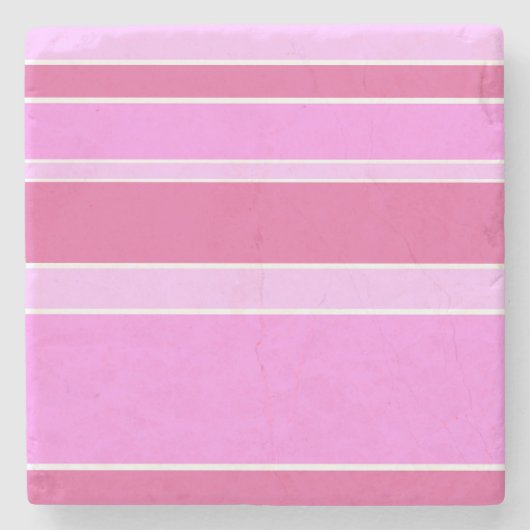 Roze strepen stenen onderzetter (Voorkant)