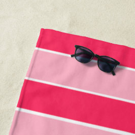 Roze strepen strandlaken