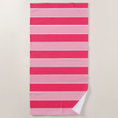 Roze strepen strandlaken (Voorkant)