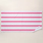 Roze Strepen Strandlaken (Voorkant)