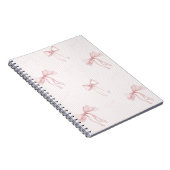 Roze Strepen Strikken Notitieboek (Rechterzijde)