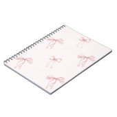 Roze Strepen Strikken Notitieboek (Linkerzijde)