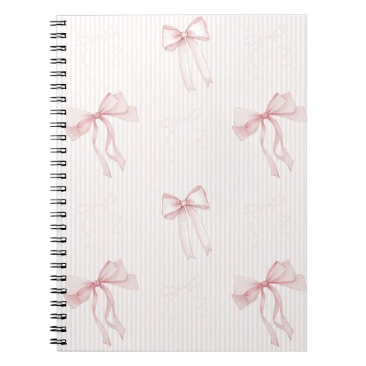 Roze Strepen Strikken Notitieboek (Voorkant)