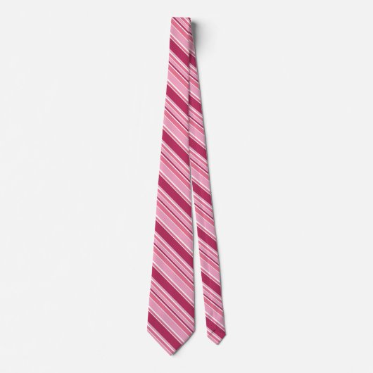 Roze strepen stropdas (Voorkant)