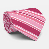 Roze strepen stropdas (Opgerold)