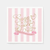 Roze Strepen Suiker en Spice servetten (Voorkant)