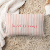 Roze Strepen Sweet Dreams Kussen (Deken)