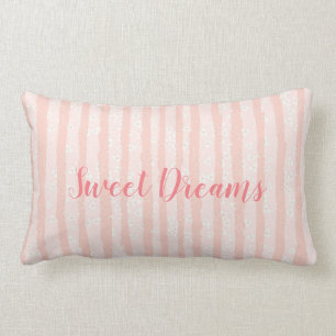 Roze Strepen Sweet Dreams Lage Kussen
