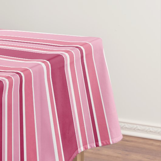 Roze strepen tafelkleed (Voorbeeld)
