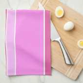 Roze strepen theedoek (Quarter Fold)