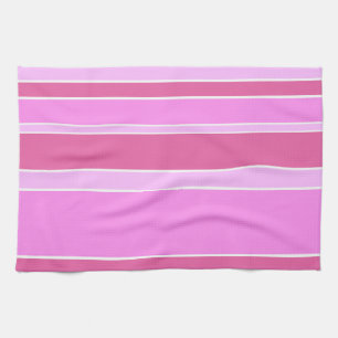 Roze strepen theedoek