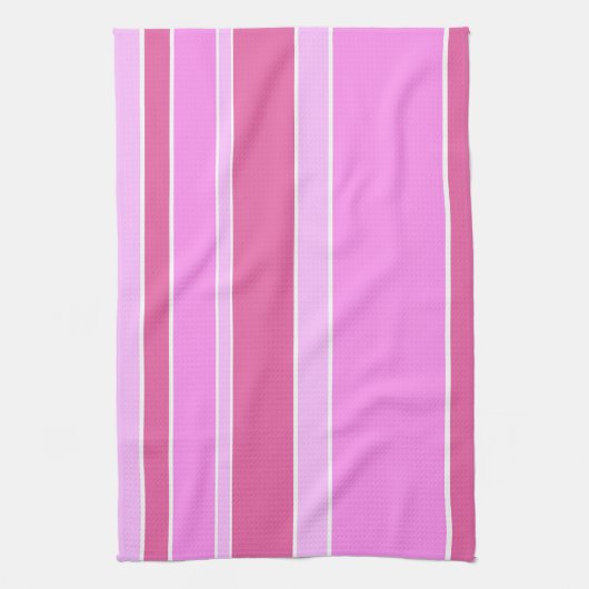 Roze strepen theedoek (Verticaal)