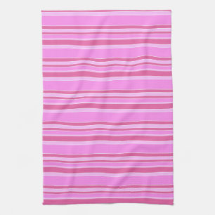 Roze strepen theedoek
