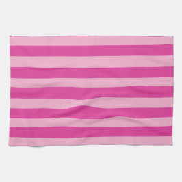 Roze strepen theedoek