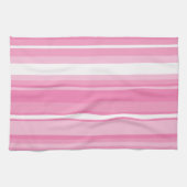 Roze strepen theedoek (Horizontaal)