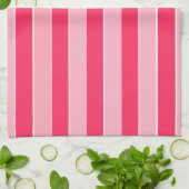 Roze strepen theedoek (Gevouwen)