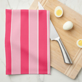 Roze strepen theedoek