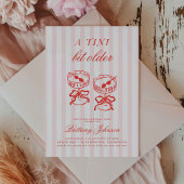 Roze strepen Tini beetje ouder verjaardagsfeestje Kaart