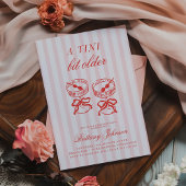 Roze strepen Tini beetje ouder verjaardagsfeestje Kaart