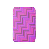 Roze strepen trappenpatroon badmat (Voorkant Verticaal)