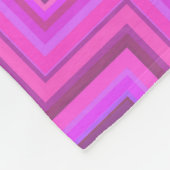 Roze strepen trappenpatroon fleece deken (Hoek)