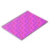 Roze strepen trappenpatroon notitieboek (Linkerzijde)