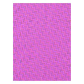 Roze strepen trappenpatroon tafelkleed (Voorkant)