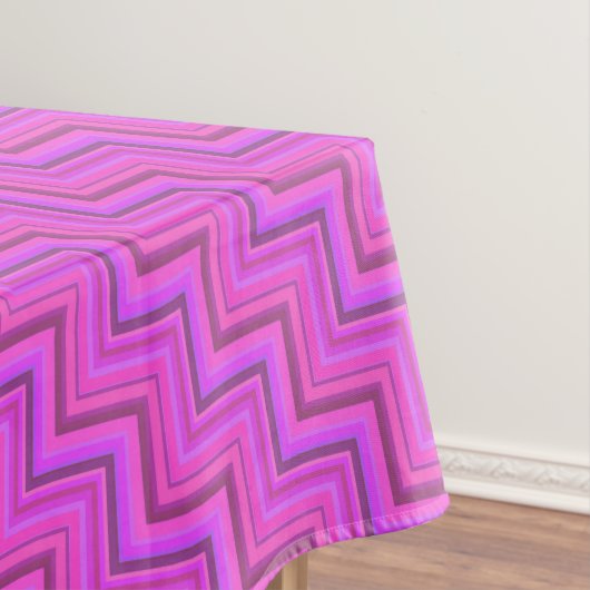 Roze strepen trappenpatroon tafelkleed (Voorbeeld)