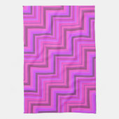 Roze strepen trappenpatroon theedoek (Verticaal)