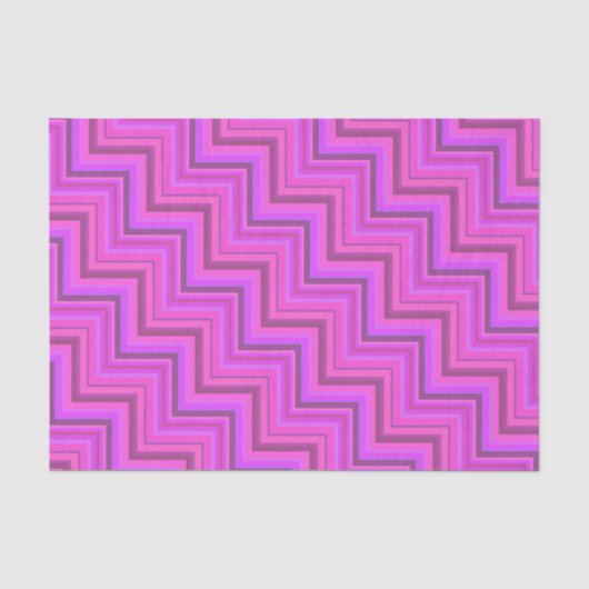 Roze strepen trappenpatroon tissuepapier (Voorkant)