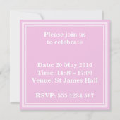 Roze strepen uitnodiging (Achterkant)