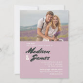 Roze strepen | Uitnodigingen voor paren schotelen (Voorkant)