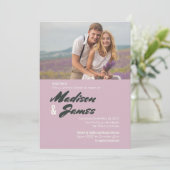 Roze strepen | Uitnodigingen voor paren schotelen (Staand voorkant)