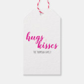 Roze strepen Valentijnsdag Gift Labels Cadeaulabel (Voorkant)