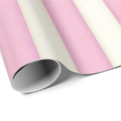 Roze Strepen Victoriaans Sprookje Prinses Wrapping Cadeaupapier (Rol Hoek)