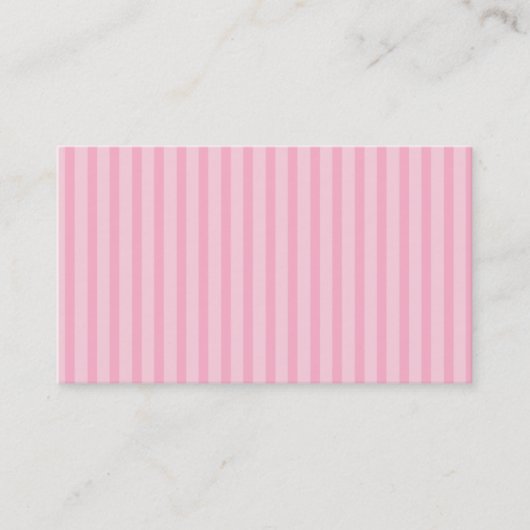 Roze strepen visitekaartje (Voorkant)
