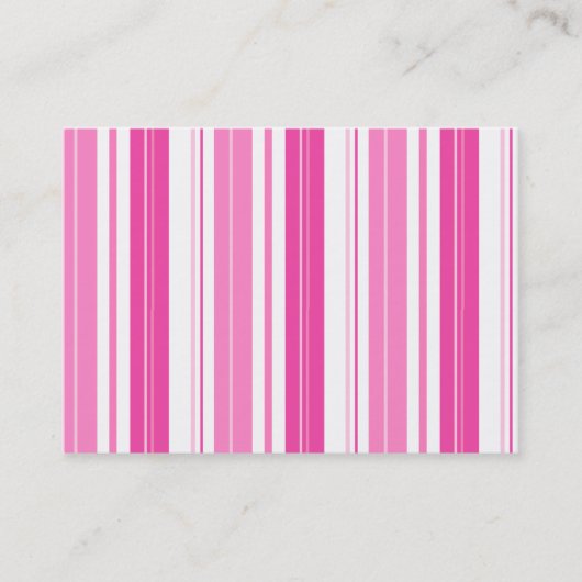 Roze strepen visitekaartje (Voorkant)